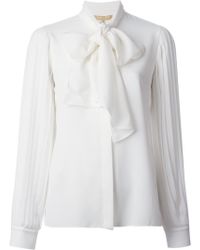 Michael Kors Tie Blouse - Lyst