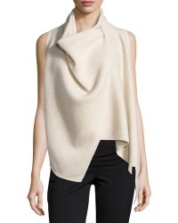 Donna Karan New York Asymmetric Cashmere Vest - Lyst