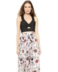 Jill Stuart Manon Cutout Crop Top - Black - Lyst