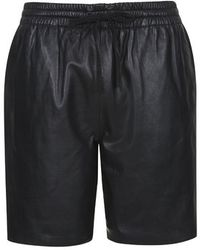 Topshop Leather Drawcord Short By Boutique - Lyst