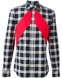 Givenchy Banded Plaid Shirt - Lyst
