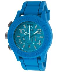 Nixon Men'S Rubber 42-20 Chronograph Blue Rubber Strap And Dial - Lyst