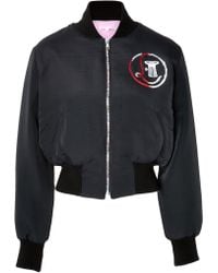 Olympia Le-Tan Embroidered Bongo Bomber Jacket - Lyst