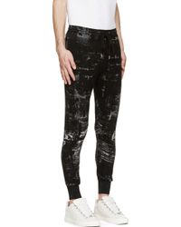Markus Lupfer Black And Grey Knit Lounge Pants - Lyst