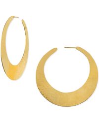Herve Van Der Straeten Epure 24K Gold-Plated Flat Hoop Earrings - Lyst