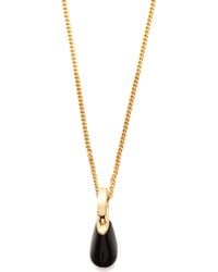 Giles & Brother Stone Pied De Biche Pendant Necklace - Gold/Onyx - Lyst