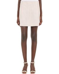 Nina Ricci Seamed Eyelet Mini Skirt - Lyst