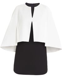 BCBGMAXAZRIA Crystal Color-Blocked Cape Dress - Lyst