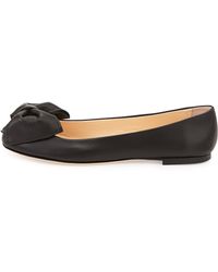 Giuseppe Zanotti Leather Bow Ballet Flat - Lyst