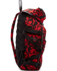 Alexander McQueen Red And Black Spotted Backpack - Lyst