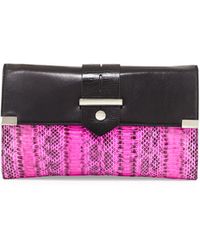 Milly Makenna Watersnake Clutch Bag - Lyst