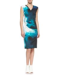 Elie Tahari Ginger Starry Night Printed Sheath Dress - Lyst