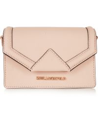 Karl Lagerfeld Klassik Mini Textured-Leather Shoulder Bag - Lyst