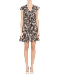 Saloni Boa-Print Katie Dress - Lyst