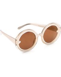 Karen Walker Orbit Filagree Mirrored Sunglasses - Gold/Gold Flash Mirror - Lyst