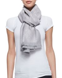 Gucci Gg Pattern Scarf - Lyst