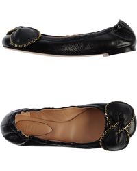 chloe square toe ballerina flats