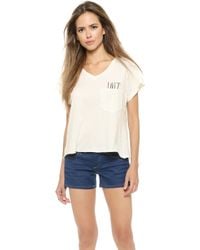 Wildfox Love Pocket Tee - Vintage Lace - Lyst