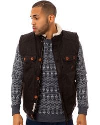 Bellfield The Pico Wadded Check Wool Vest - Lyst