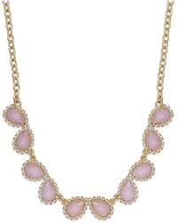 Kate Spade Gold-Tone Balloon Stone Mini Row Necklace - Lyst