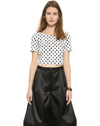 Saloni Marie Crop Top - Small Polka Dot - Lyst