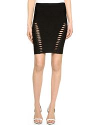 Hervé Léger Haile Miniskirt - Black - Lyst