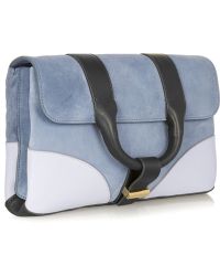 Jason Wu Hanne Suede And Leather Clutch - Lyst