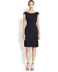Kay Unger Fringed Dress - Lyst