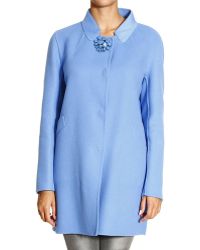Ermanno Scervino Lana Double Collo In Piedi Bottone Gioiello - Lyst