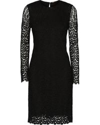 Adam Lippes Crochet-Covered Silk Dress - Lyst