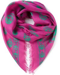 Alexander McQueen Skull Print Scarf - Lyst