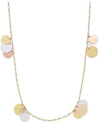 Kate Spade Gold-Tone Mixed Penny Disc Station Necklace - Lyst