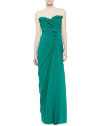 badgley mischka emerald gown