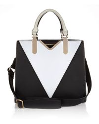 river island grey tote bag