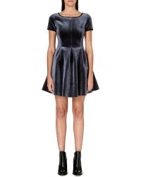 Maje Velvet Fit And Flare Dress - Lyst
