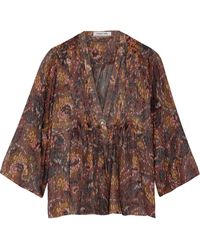Elizabeth And James Tokyo Silk-Blend Top - Lyst