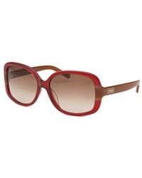 Chloé Women'S Square Red Sunglasses - Lyst