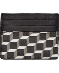 Pierre Hardy Grey And Black Leather Cube Print Card Holder - Lyst