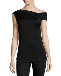 Halston Heritage Off-The-Shoulder Tee - Lyst