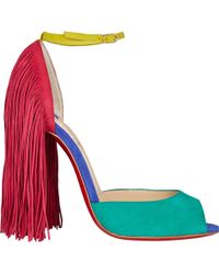 Christian Louboutin Fringed Otrot Sandals - Lyst
