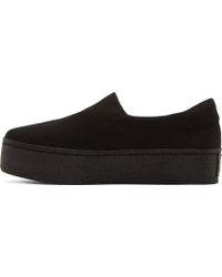 Opening Ceremony Black Slip_On Platform Sneakers - Lyst