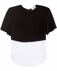 A.L.C. Kyle Bi-Colour Crepe Top - Lyst