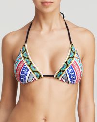 Trina Turk Bloom Exclusive Border Triangle Bikini Top - Lyst