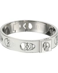 Alexander McQueen Pierced Skull Bangle - Lyst