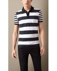 Burberry Contrast Stripe Polo Shirt - Lyst