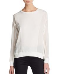 Rebecca Taylor Linen Poppy Blossom Tee - Lyst