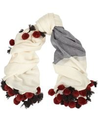 By Malene Birger Embellished Wool Scarf - Lyst