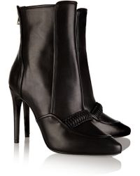 Balmain Tavi Leather Ankle Boots - Lyst