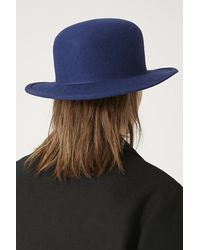 Topshop Flat Brim Bowler Hat - Lyst