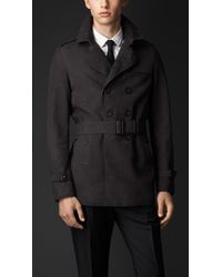 Burberry Suede Trench Coat - Lyst